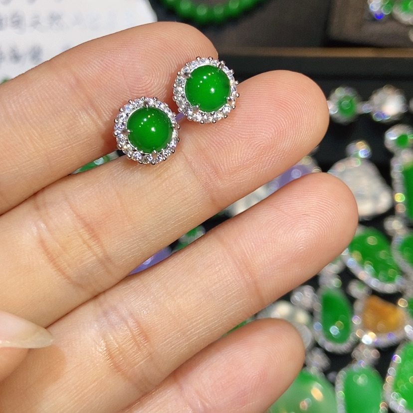 【闪购商品】翡翠未镶嵌耳饰天然翡翠