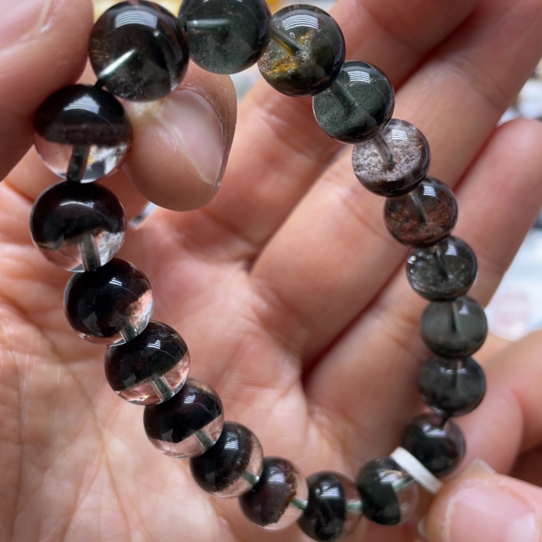 未镶嵌手链水晶绿幽灵