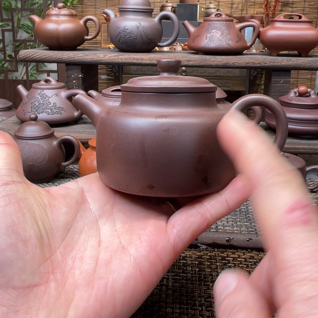 紫砂茶壶宜兴原矿紫砂手工制160