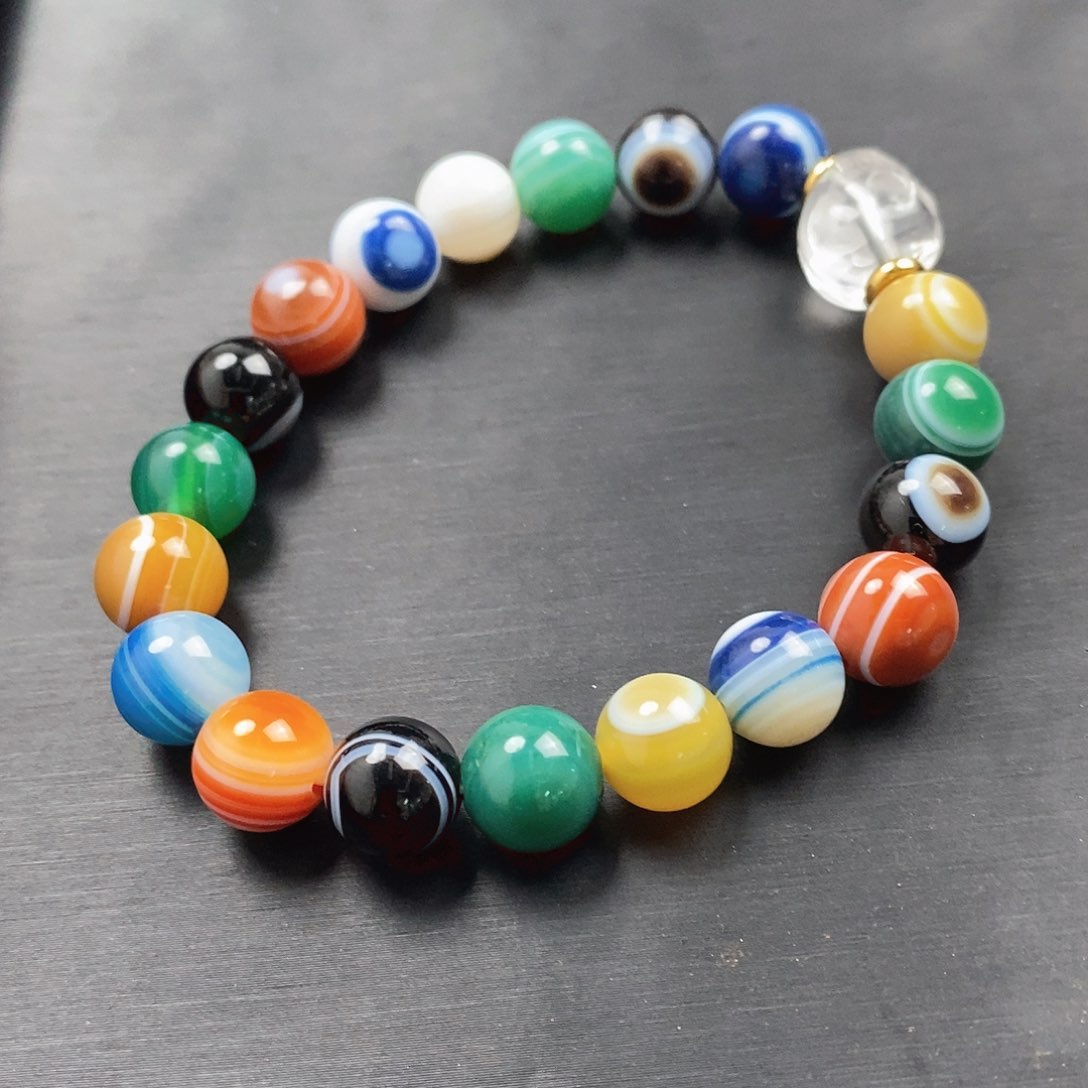 玛瑙/玉髓玛瑙手串合金