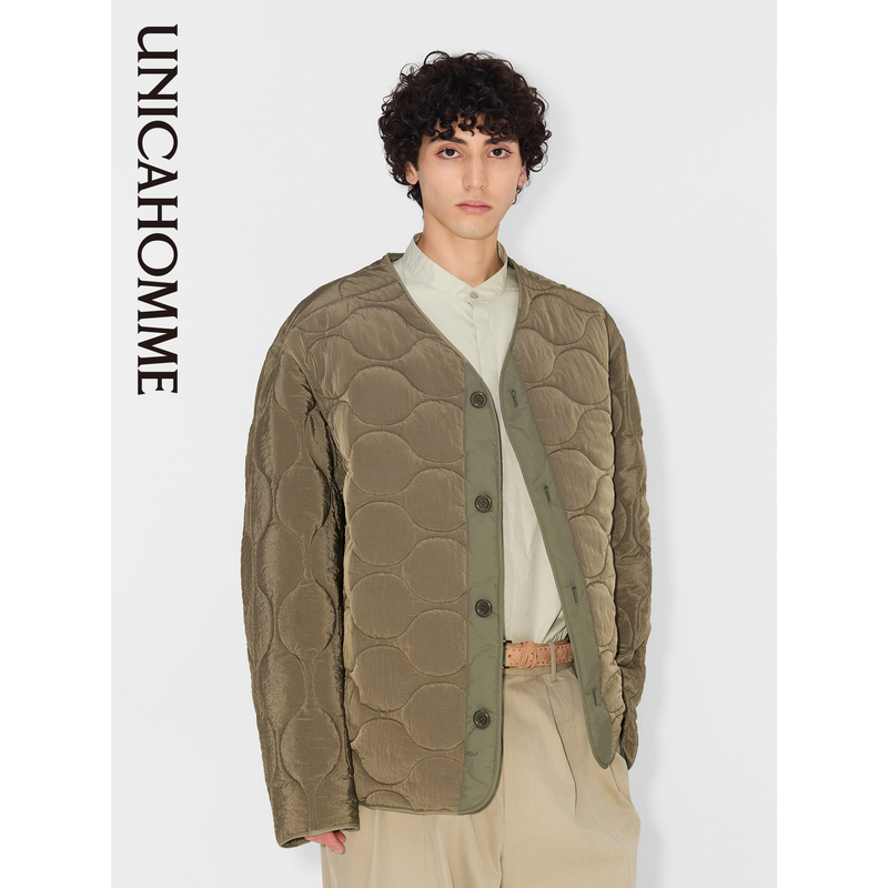 UNICAHOMME｜简约圆领绗缝轻薄棉服