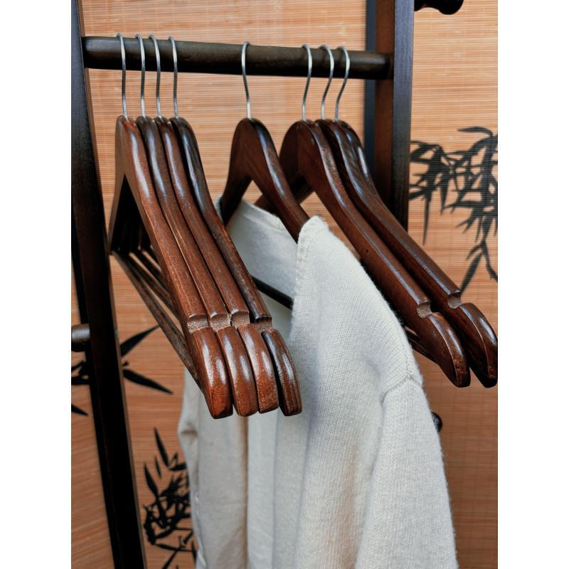 实木衣服架实木挂衣架有质感的衣架酒店同款衣架撑衣架
