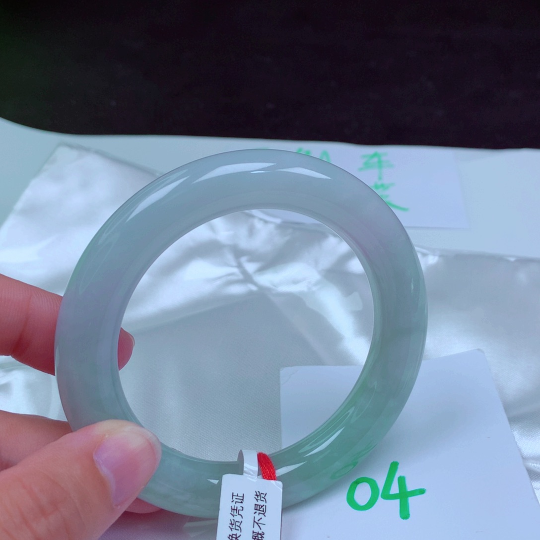 未镶嵌手镯翡翠缅甸天然A货翡翠手镯57.5圆条