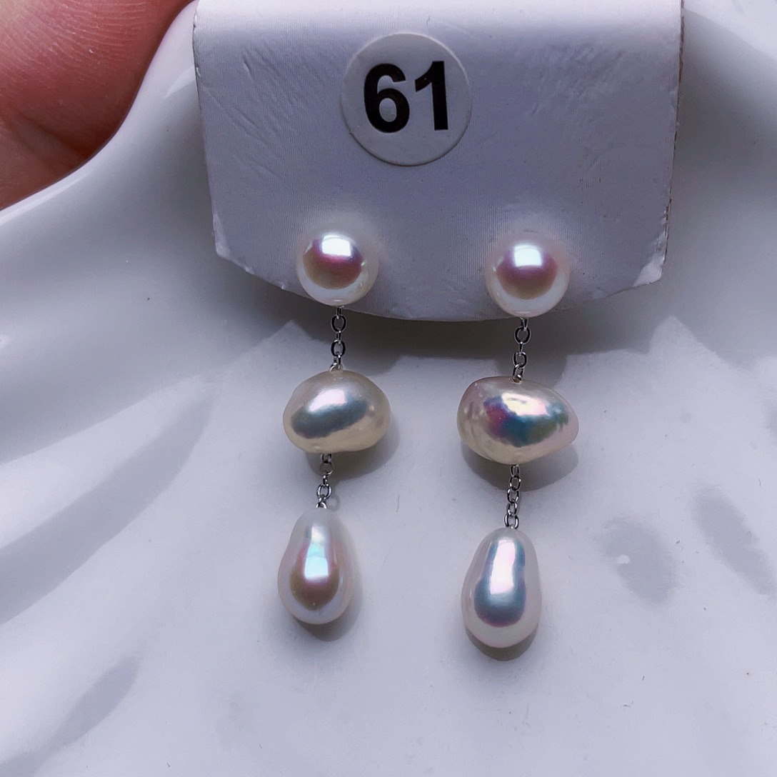 未镶嵌淡水珍珠耳饰