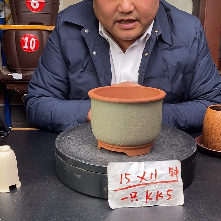 紫砂花盆货号一只K5