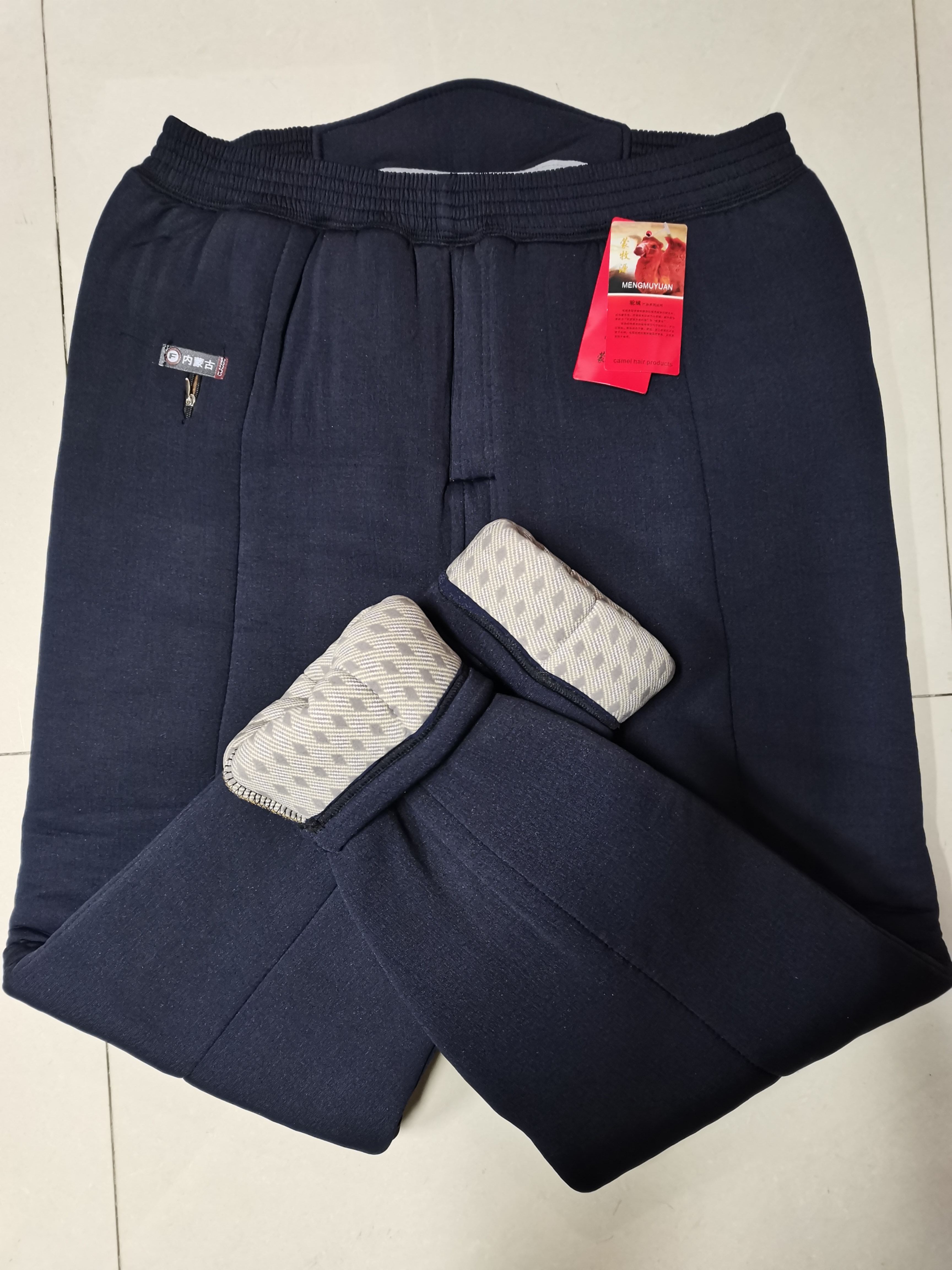 中老年加绒加厚保暖棉裤冬季高腰宽松休闲裤爸爸装男士外穿裤子