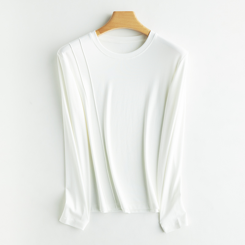 女士莫代尔侧捏褶长袖 17303#