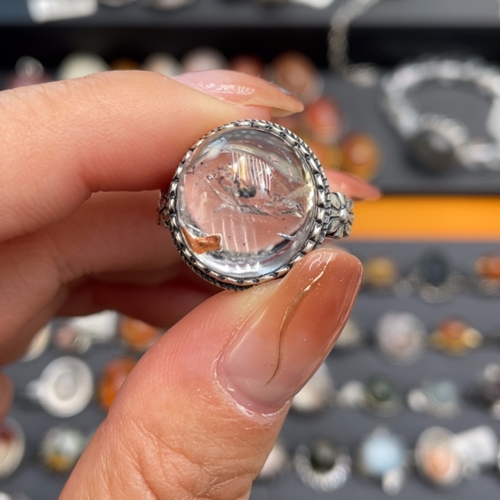 水晶戒指银S925镶嵌111111111