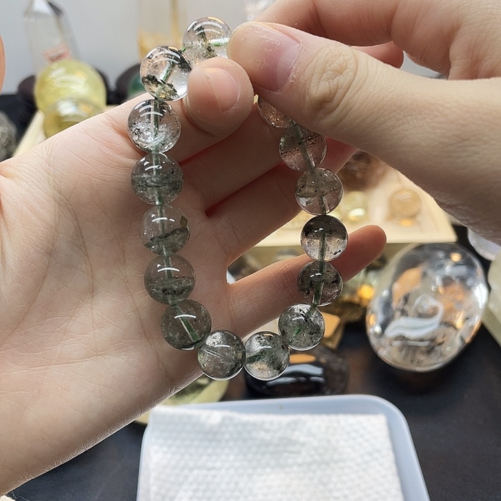 珠宝半成品发晶未镶嵌350水晶