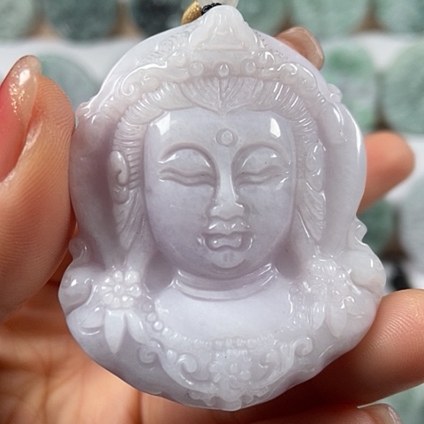 翡翠颈饰未镶嵌观音福利