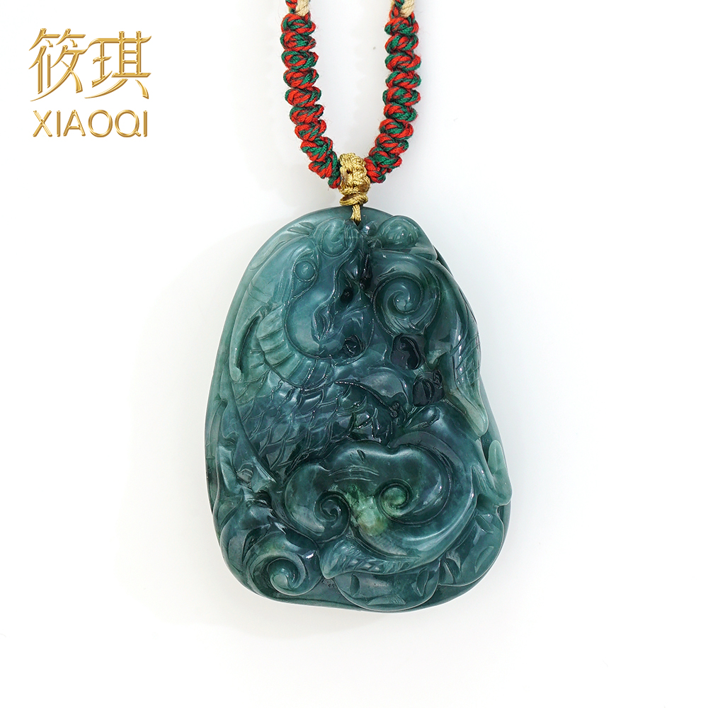 孤品翡翠如意鱼挂件11325（Joyce娇姐）