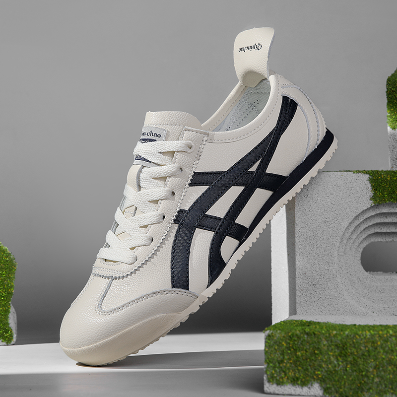 2025冢虎阿甘鞋透气皮面软底休闲低帮德训鞋情侣运动百搭轻奢流行