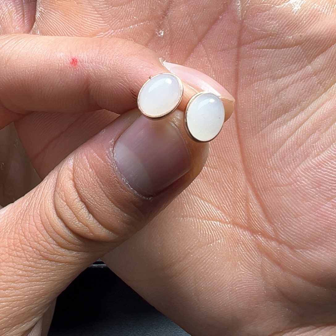 和田玉耳饰银S925镶嵌多样性拍一发一白玉耳钉