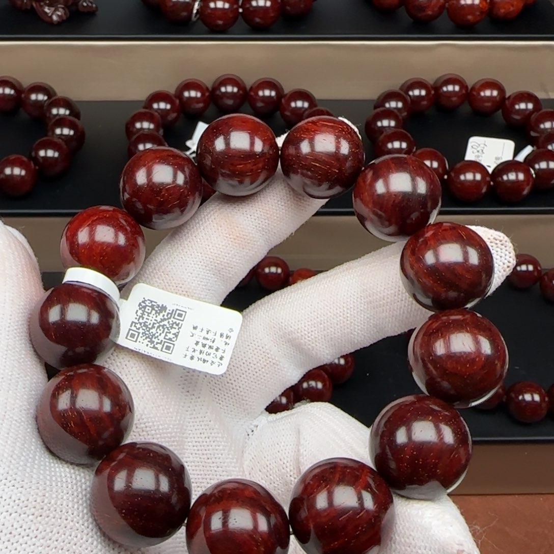 你***助小叶紫檀手串/手链原生态印度小叶紫檀1.8鳞