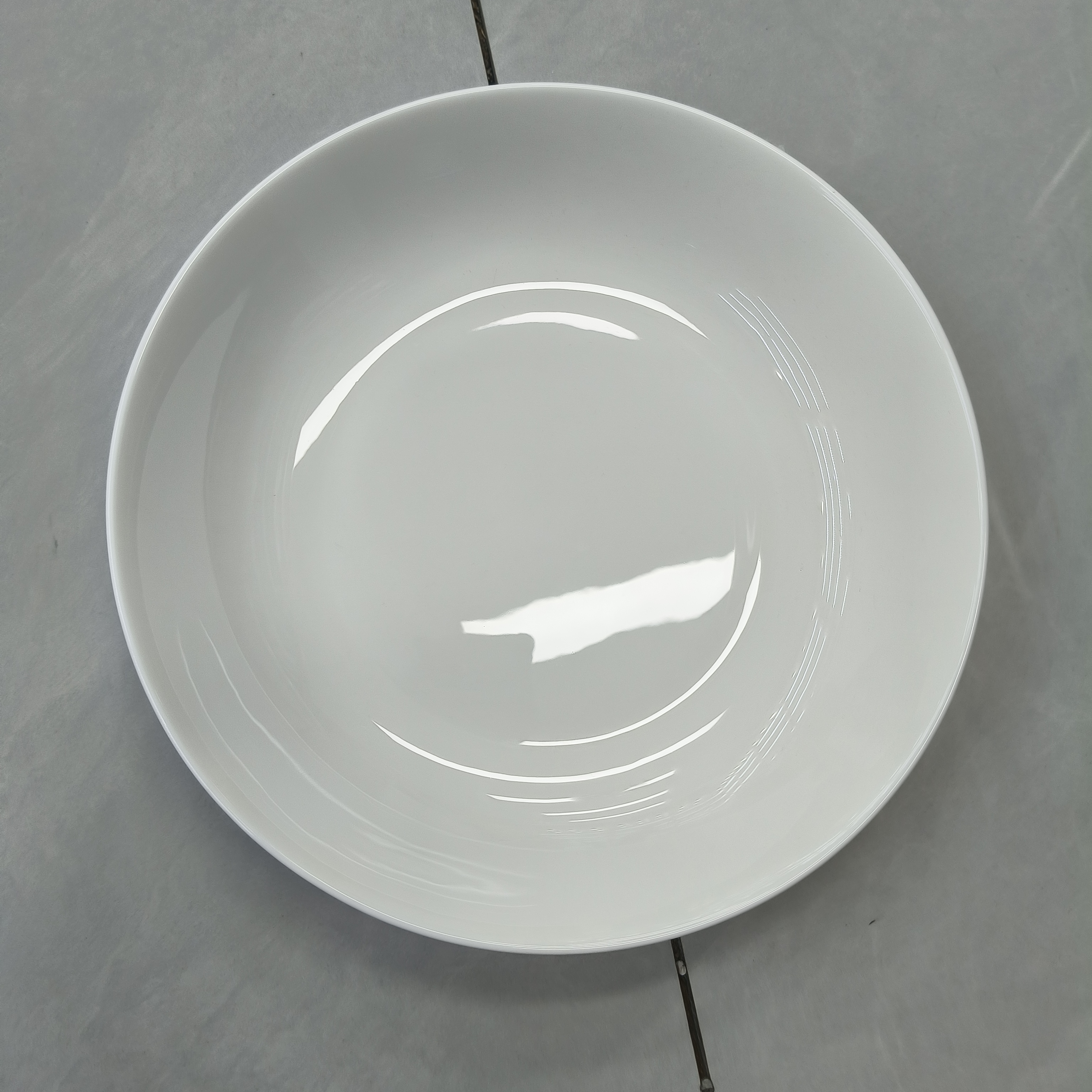 纯白8英寸2个家用菜盘汤盘饭盘圆盘碟子