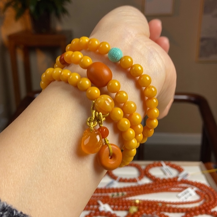琥珀手链未镶嵌蜜蜡手串7