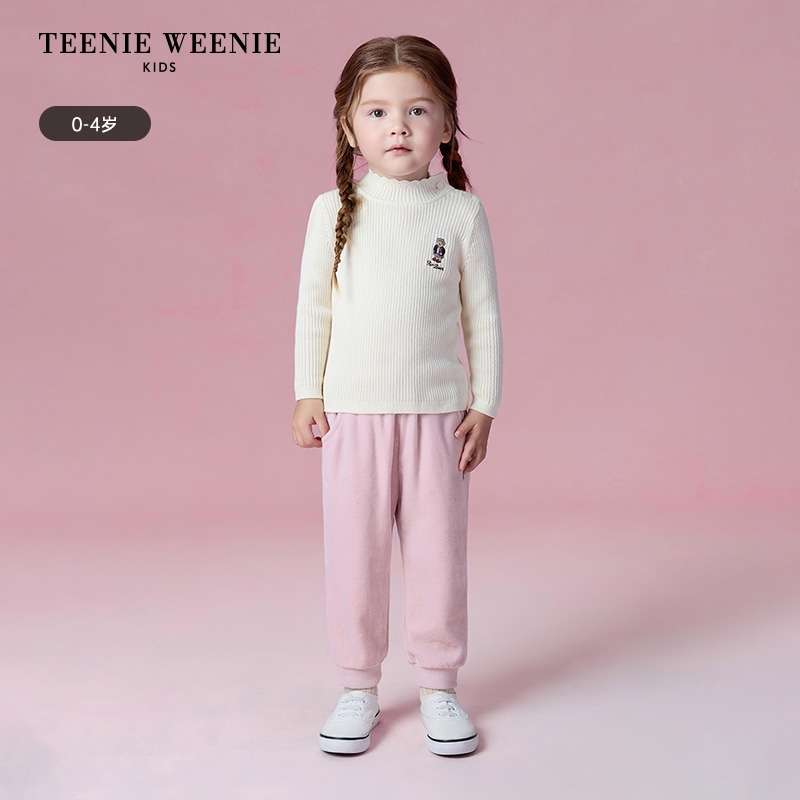 TeenieWeenie baby小熊童装25纯棉花边领针织打底衫T0KW254955B