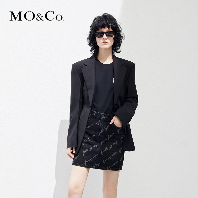 【陈大可专属】MOCO春季时装廓形宽肩收腰西装外套休闲MBC1BLA004