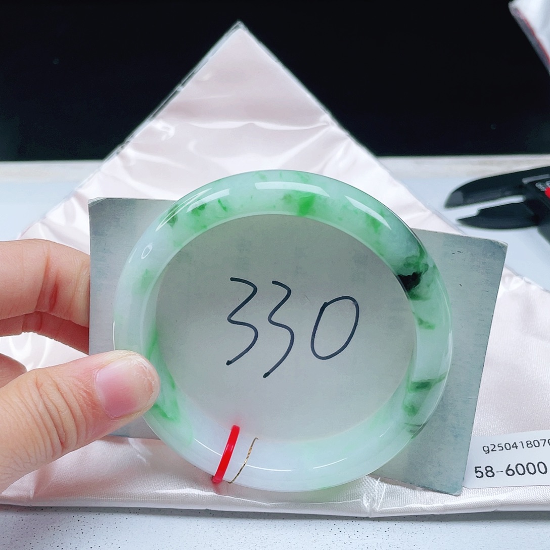 翡翠未镶嵌手镯58正圈