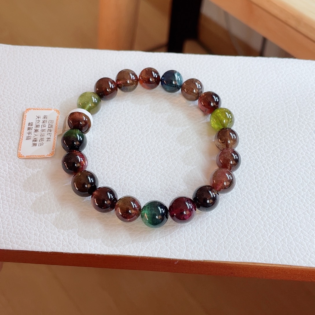 碧玺手链未镶嵌10.3mm左右