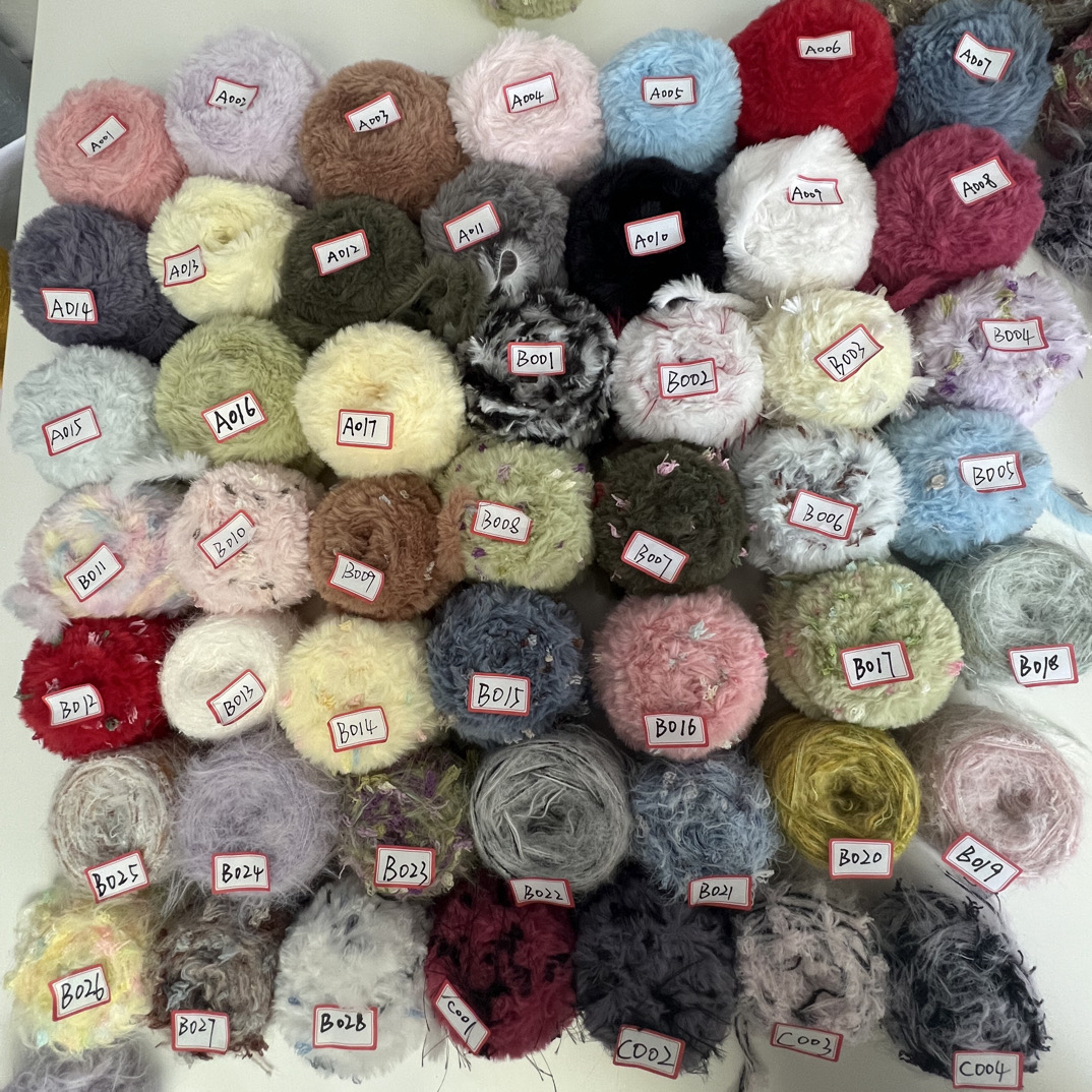 皮草线手混线手工diy编织围巾帽子毛衣拖鞋适用柔软亲肤