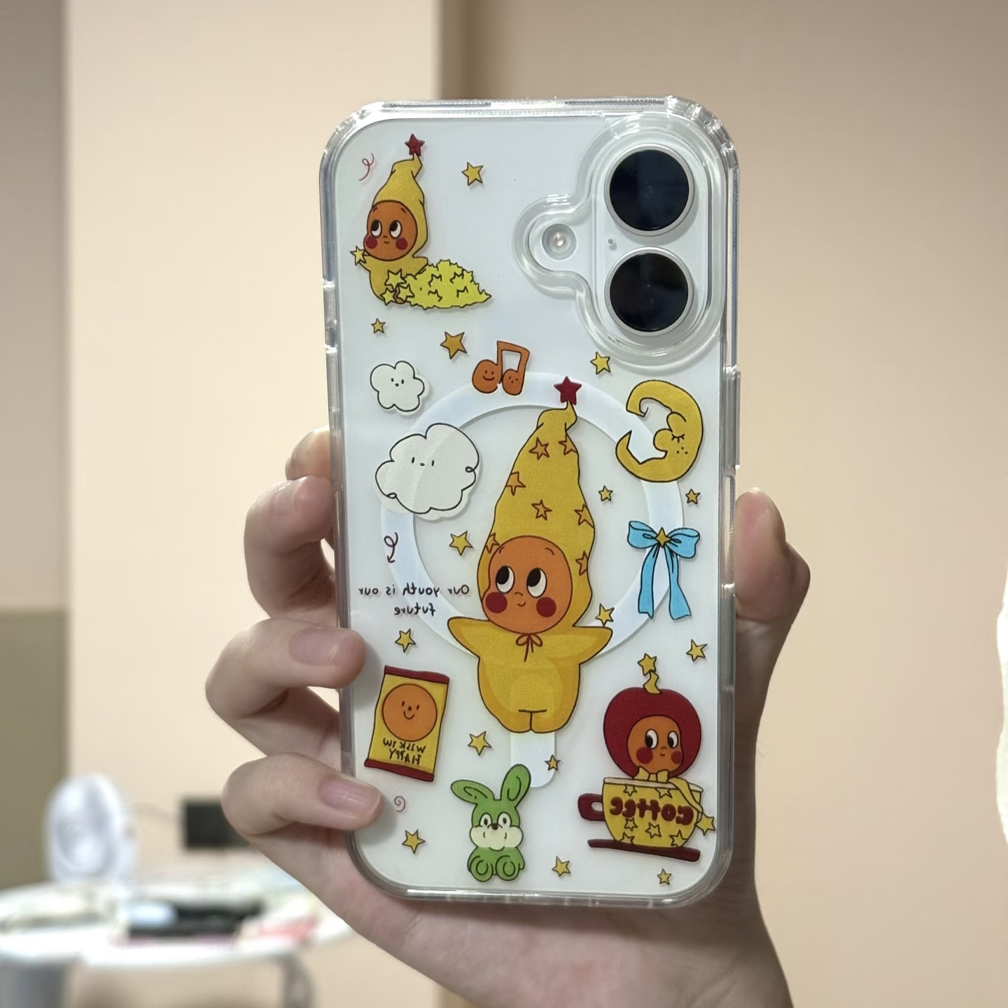 BANCA卡通星星人适用苹果16/17promax磁吸手机壳iPhone15/14/1312