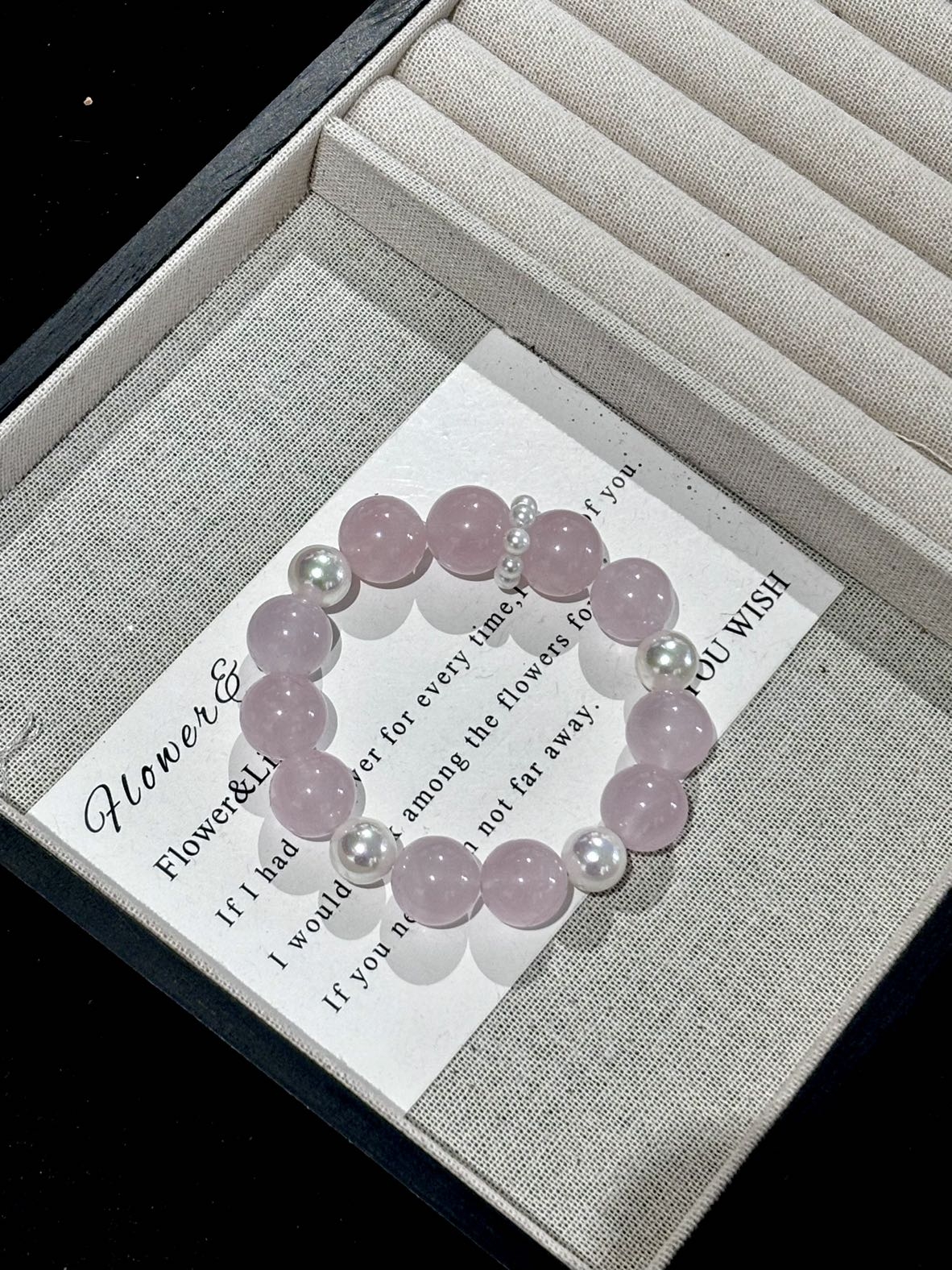 【18】天然粉晶设计款手串单圈 多样性发货 发其一