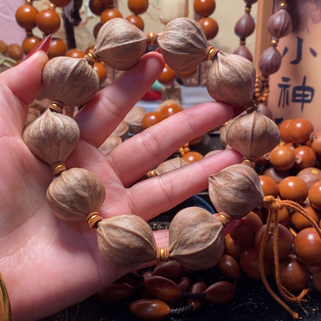 橄榄核手串/手链2.7四花带霜