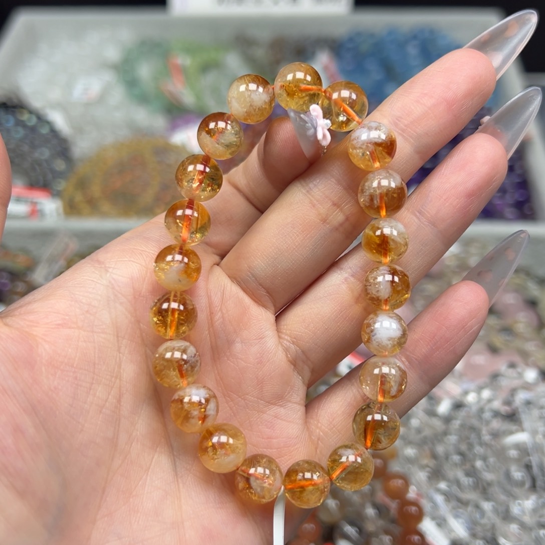 水晶未镶嵌手链卡9精品奶盖黄塔晶28