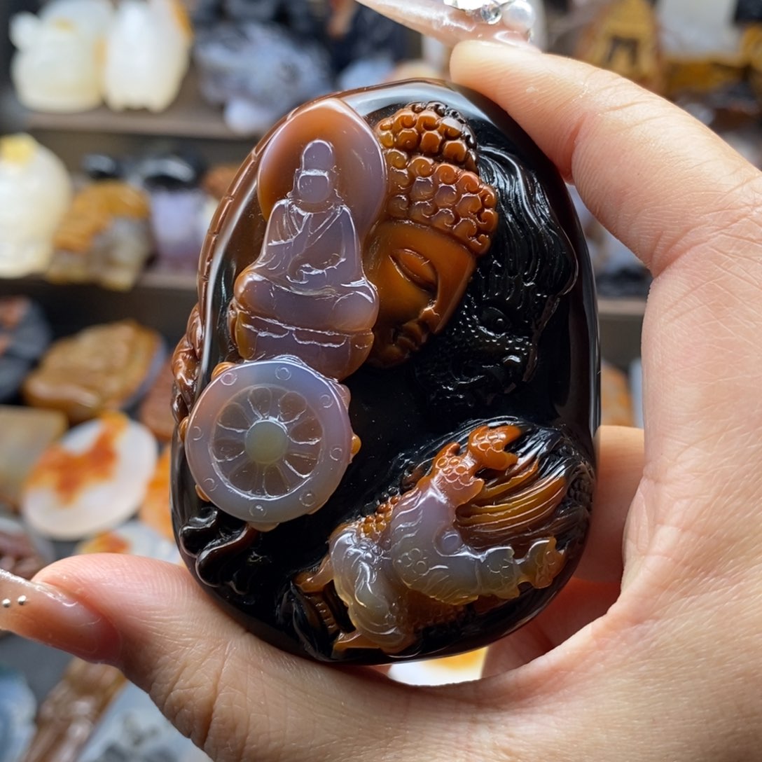 玛瑙/玉髓未镶嵌吊坠(不含链)