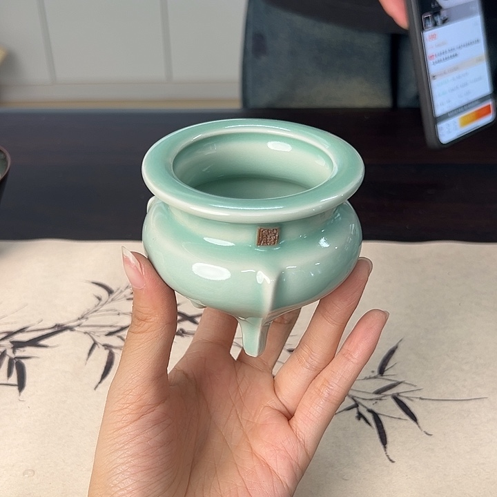 龙泉云间青瓷小米茶器