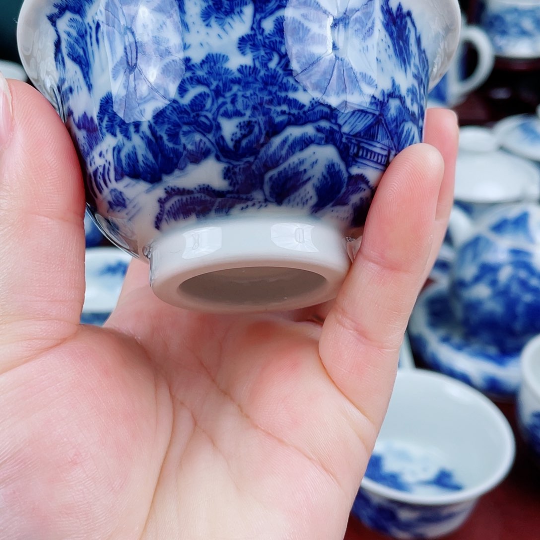 手工手绘青花，青花