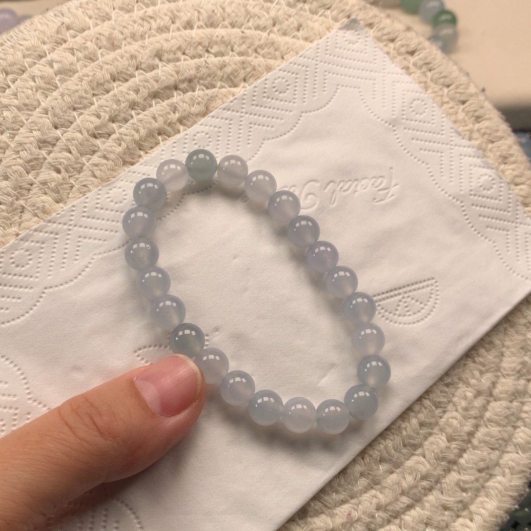 翡翠未镶嵌颈饰天然翡翠卡8手串定金