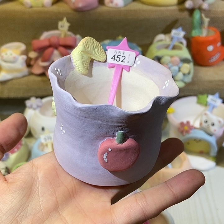  手工手绘盆 满29包邮！452