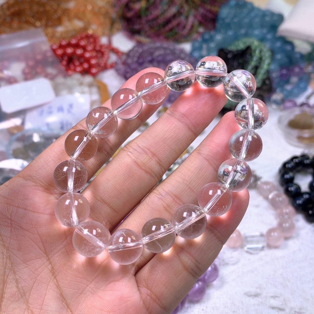 水晶手串未镶嵌天然水晶