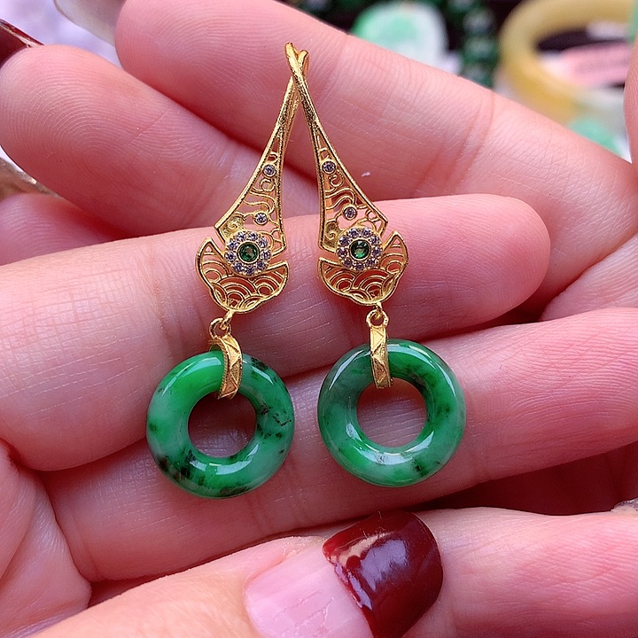 翡翠颈饰银S925镶嵌翡翠