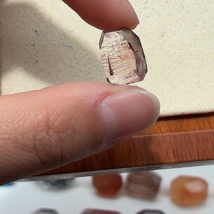 水晶珠宝半成品未镶嵌紫超七随型