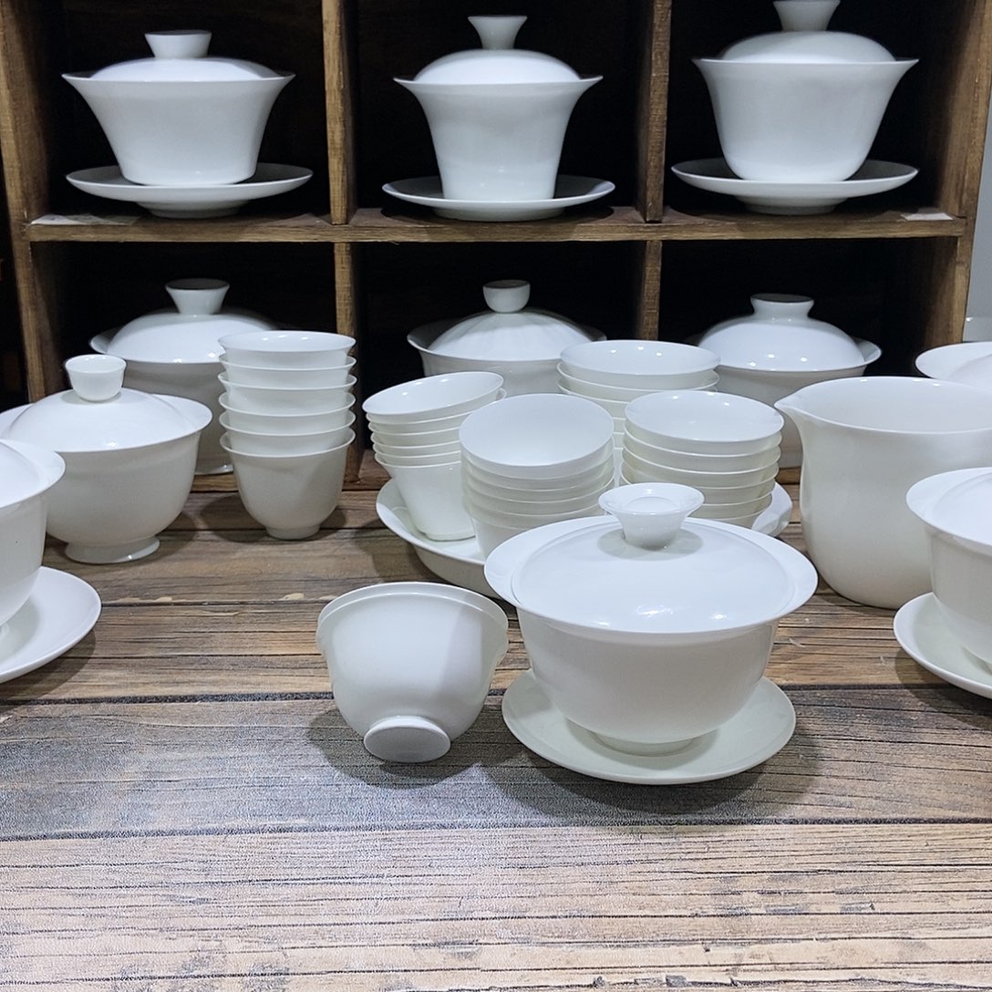 @****骨瓷3.4盖碗110ml+6高脚杯35ml福利