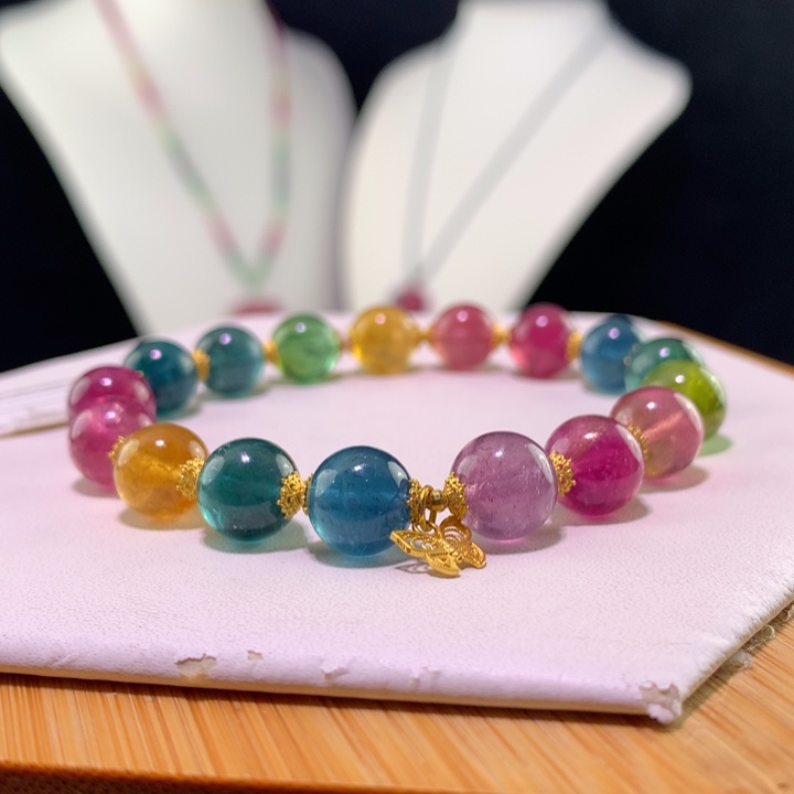 双色碧玺手链未镶嵌