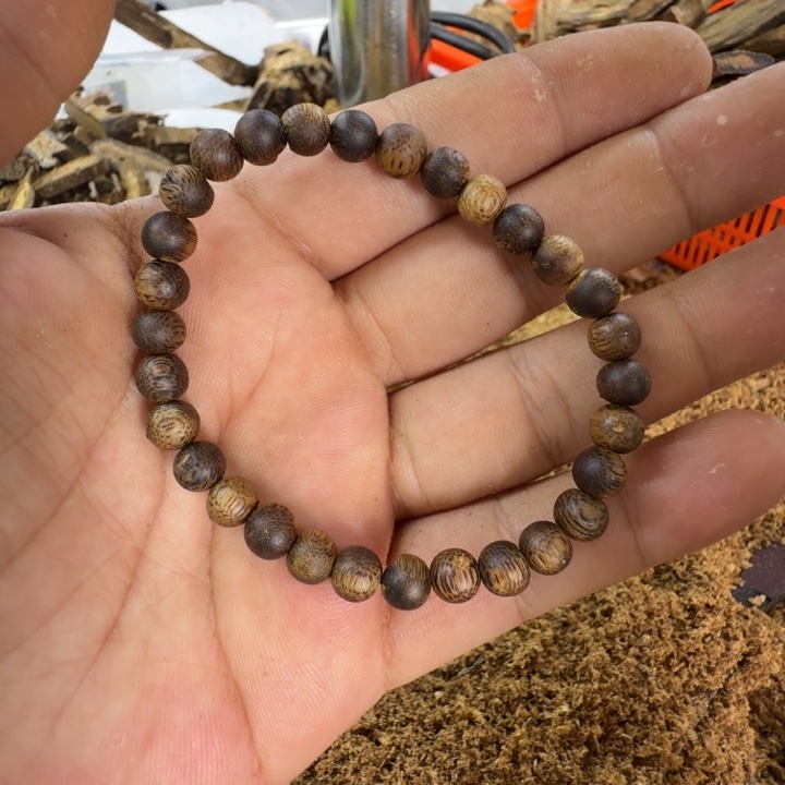 沉香沉香碎屑奇楠沉香乌身卡0.6单圈虫漏珠3克