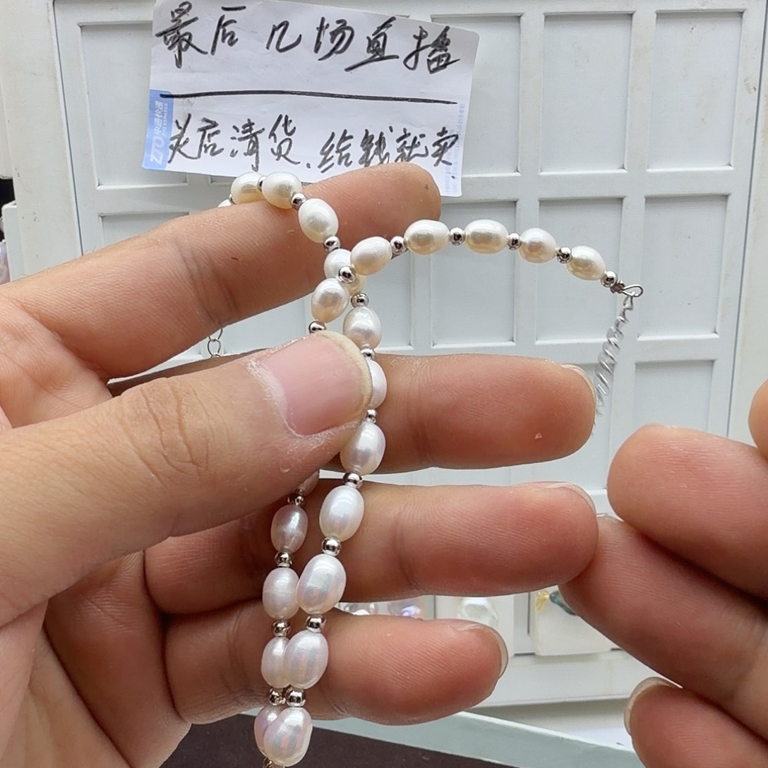 合金淡水珍珠颈饰