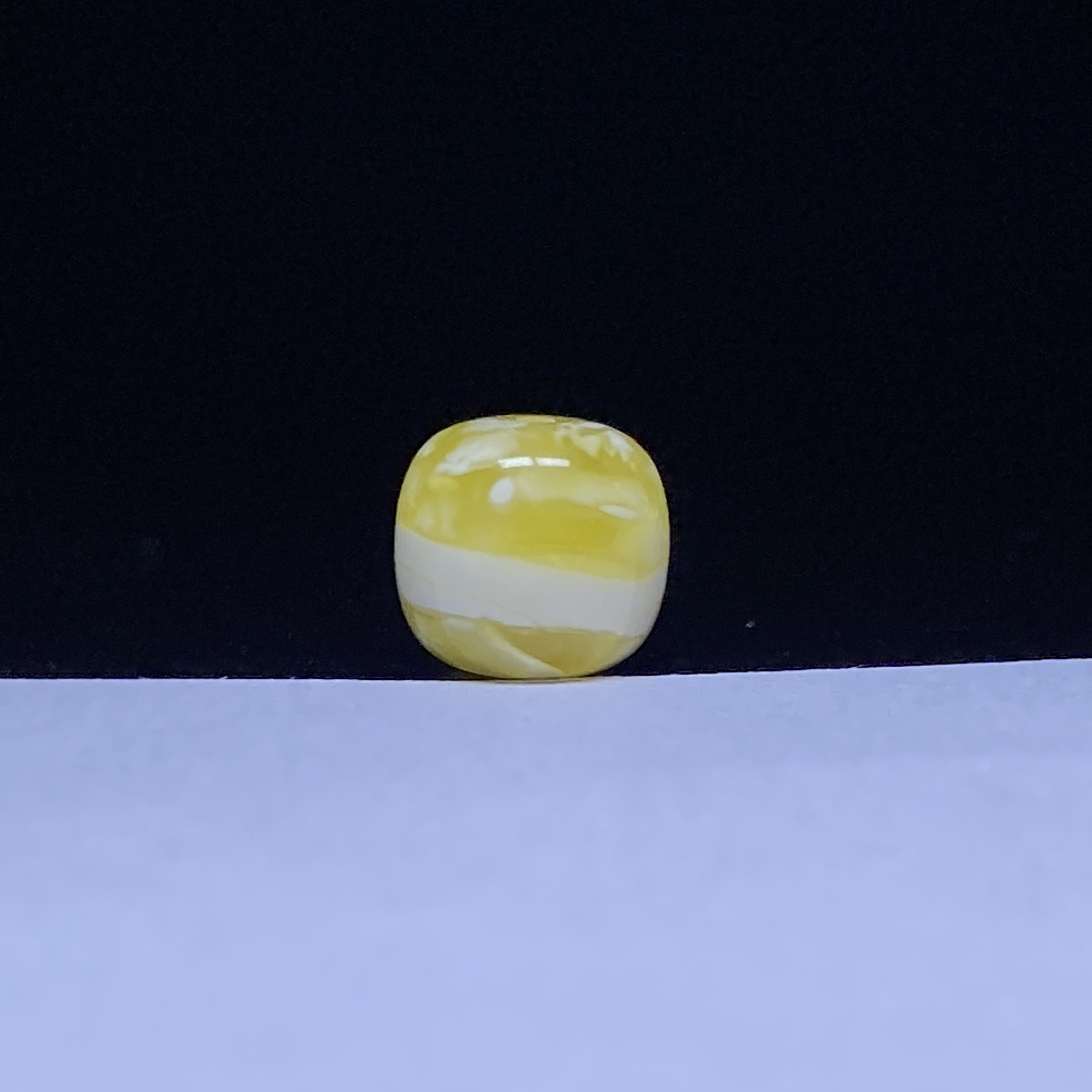 金瓷白溶洞妖高品蜜蜡老型配饰单珠9.1mm