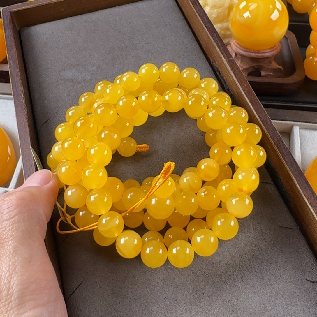 蜜蜡未镶嵌毛衣链