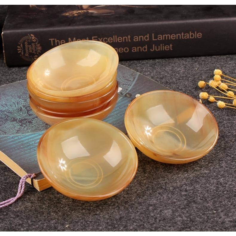 正宗刮痧碗牛角碟子酒杯调味碟牛角小碗刮痧板美容面膜碗请勿加热