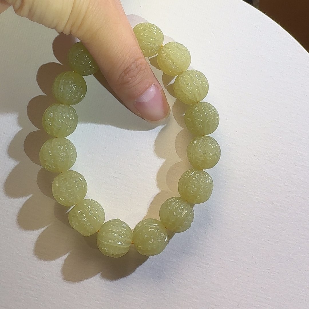 和田玉颈饰未镶嵌若羌黄口14