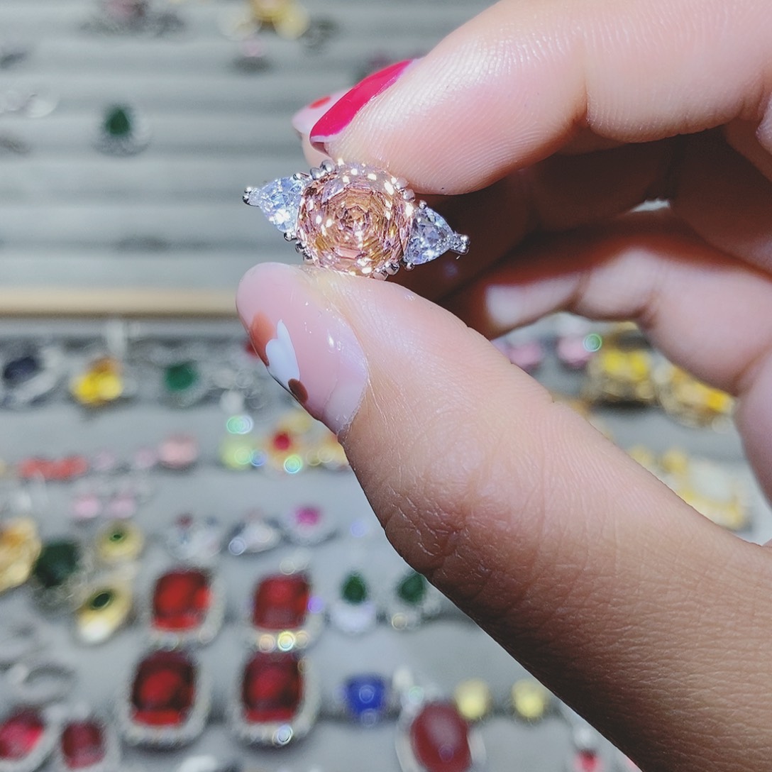 【闪购商品】芙蓉石戒指银S925镶嵌