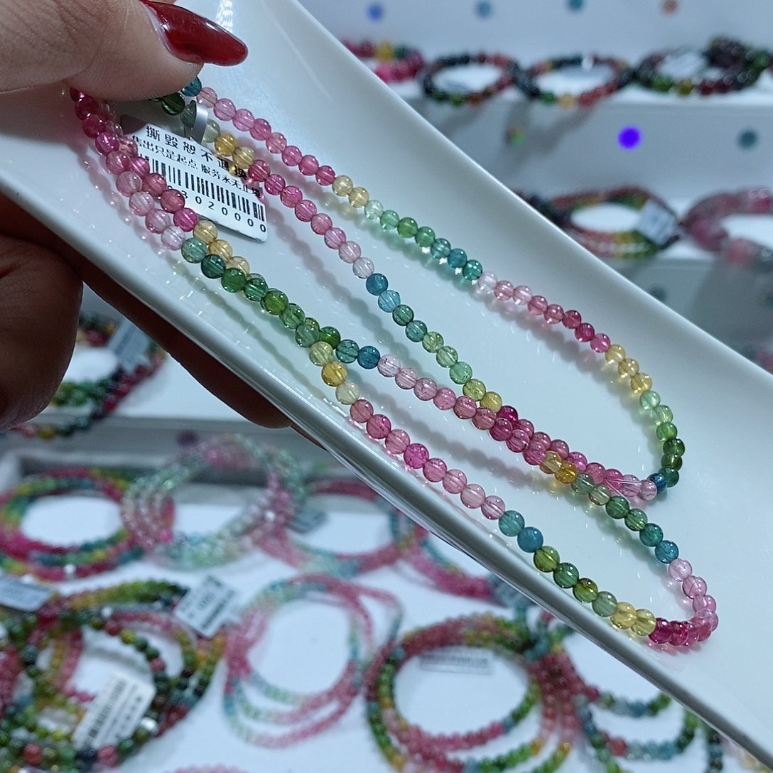 碧玺手链未镶嵌多样性发一条