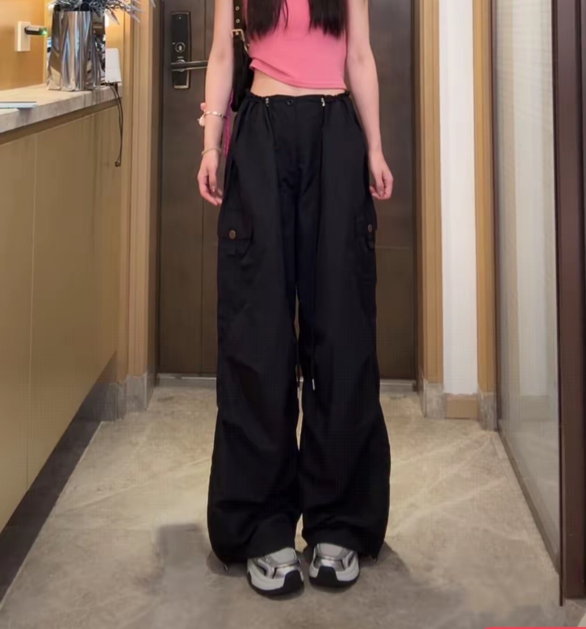 秋季新款抽绳卫裤休闲休闲裤  