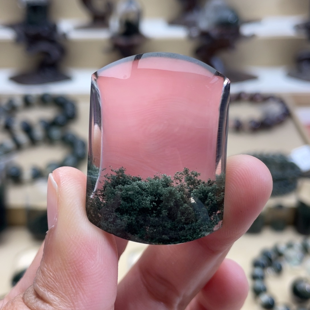 水晶颈饰未镶嵌绿幽灵吊坠