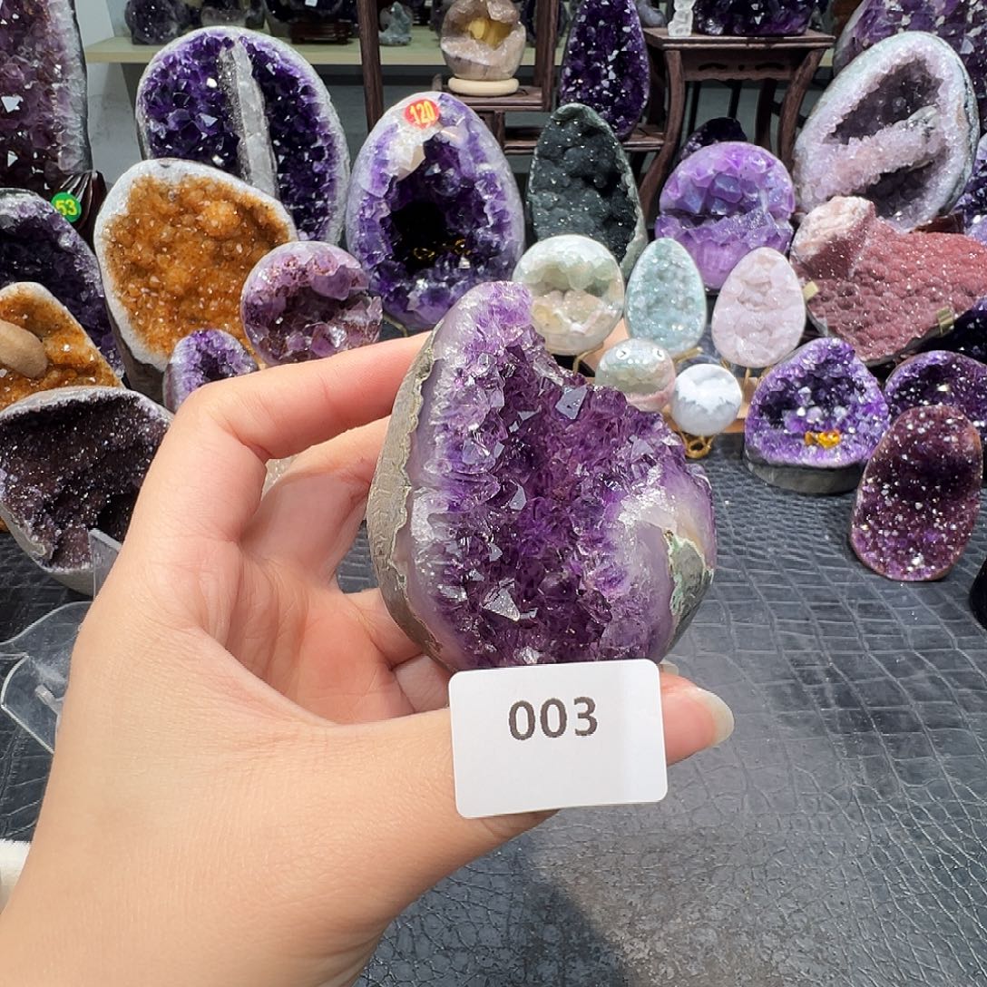 未镶嵌紫晶珠宝半成品